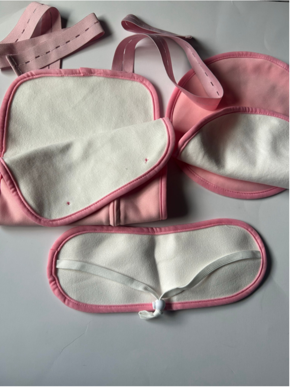 NEW Castor Oil Pack Wrap Set Pink White - Picture 4 of 7